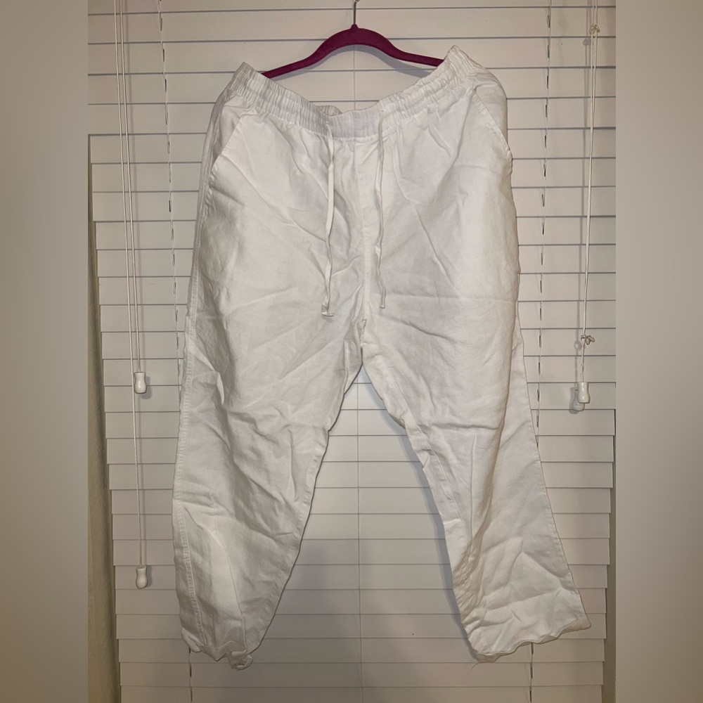 Men’s white cotton pants